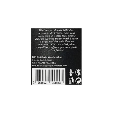 Whisky Wambrechies Single Mat 70cl | Vente whisky Nord