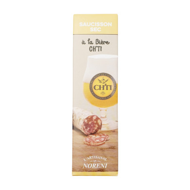 Saucisson sec à la Bière Ch'ti 150g | Vente Saucisson sec du Nord-Pas-de-Calais