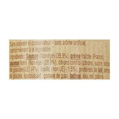 Rillettes de Saumon Fumé du Nord citron et Basilic | Rillettes de poisson