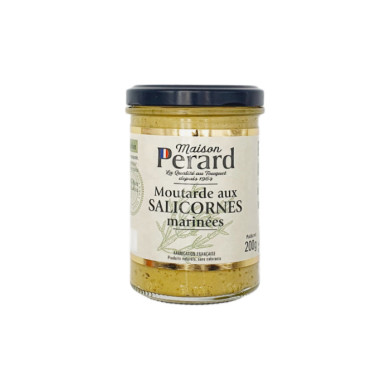 Moutarde aux salicornes marinées Pérard 200g | Vente Produits de la mer du Nord