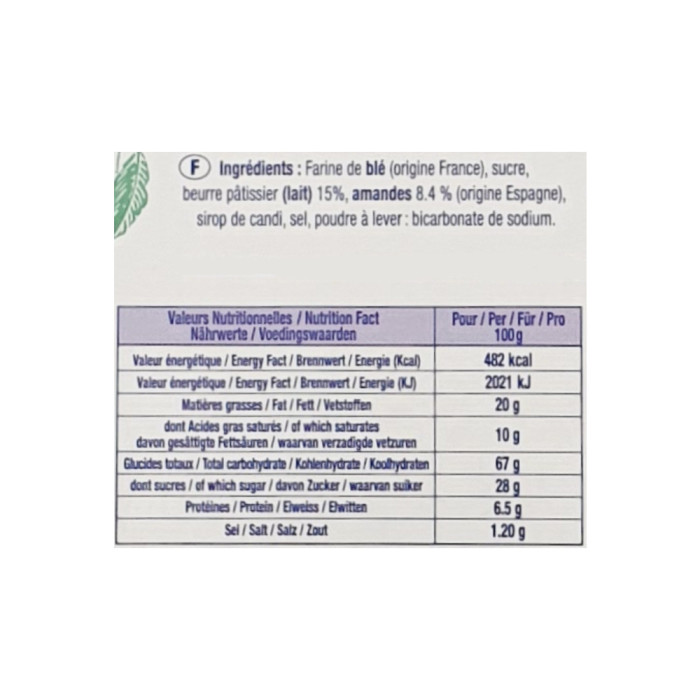 Pain d'amandes La Dunkerquoise | Vente biscuit Nord