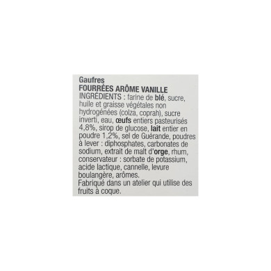 Gaufres du Nord fourrées vanille Trésors Gourmands 300g | Vente Gaufre du Nord