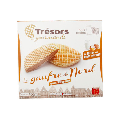 Gaufres du Nord fourrées vergeoise Trésors Gourmands 300g | Vente Gaufre du Nord
