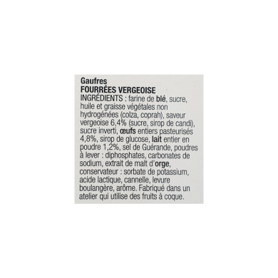 Gaufres du Nord fourrées vergeoise Trésors Gourmands 300g | Vente Gaufre du Nord