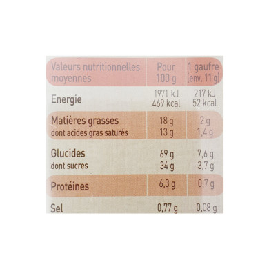Gaufres fines Pur Beurre à la Vergeoise - boîte métal 900g | Vente Gaufre du Nord