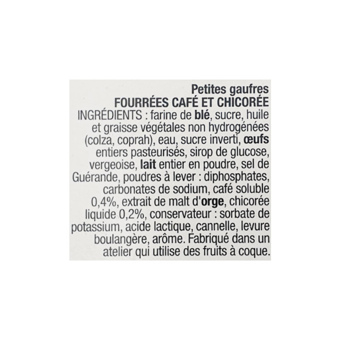 Petites gaufres du Nord fourrées café chicorée 300g | Vente Gaufre du Nord