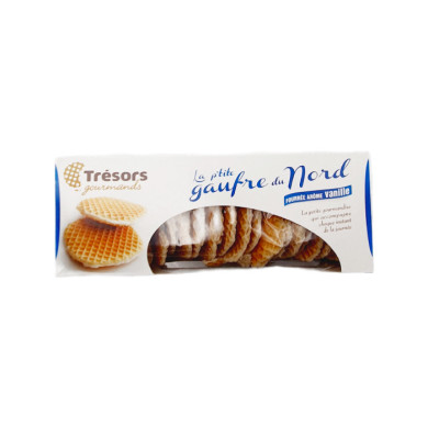Petites gaufres du Nord fourrées vanille 300g | Vente Gaufre du Nord