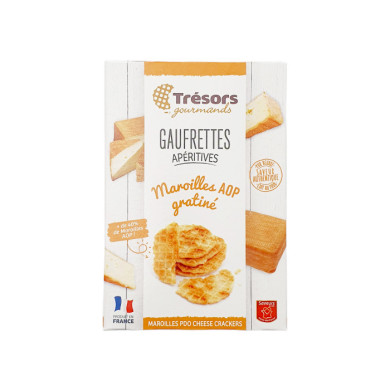 Gaufrettes apéritives Saveur Maroilles AOP 60g | Vente Gaufrettes apéritives du Nord
