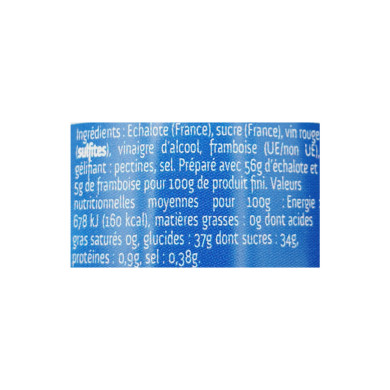 Confit d'échalotes et framboises 40g | Vente en ligne de Confits échalotes/framboises 40g