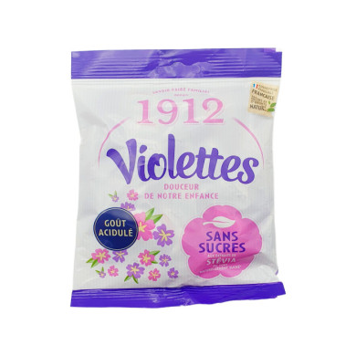Violettes sans sucres 100g | Vente Bonbon Violette du Nord