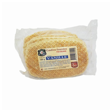 Gaufres du Nord fourrées vanille 190g | Vente Gaufres du Nord