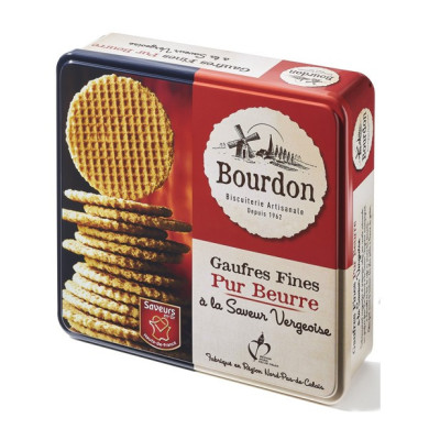 Gaufres fines Pur Beurre à la Vergeoise - boîte métal 900g | Vente Gaufre du Nord