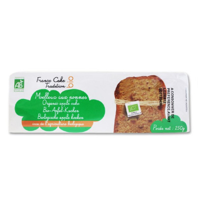 Cake Bio aux pommes 250g | Vente Cake Bio du Nord