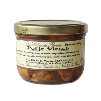 Pot'je Vleesch 4 viandes traditionnel 380g | Plats Cuisinés Nord | Plats Cuisinés Chti | Plat Nord