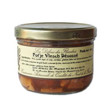 Pot'je Vleesch désossé 4 viandes 380g | Plats Cuisinés Nord | Plats Cuisinés Chti | Plat Nord