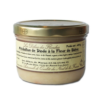 Médaillon de dinde à la fleur de bière 380g | Plats Cuisinés Nord | Plats Cuisinés Chti | Plat Nord