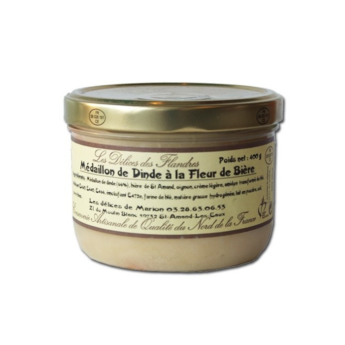 Médaillon de dinde à la fleur de bière 380g | Plats Cuisinés Nord | Plats Cuisinés Chti | Plat Nord