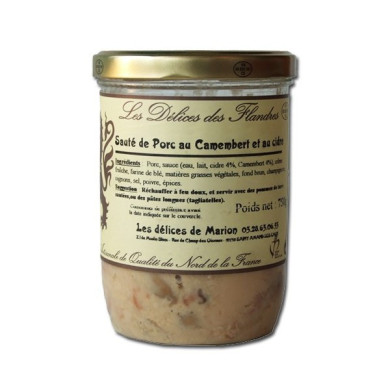 Sauté de porc au Camembert et au cidre 750g | Plats Cuisinés Nord | Plats Cuisinés Chti | Plat Nord