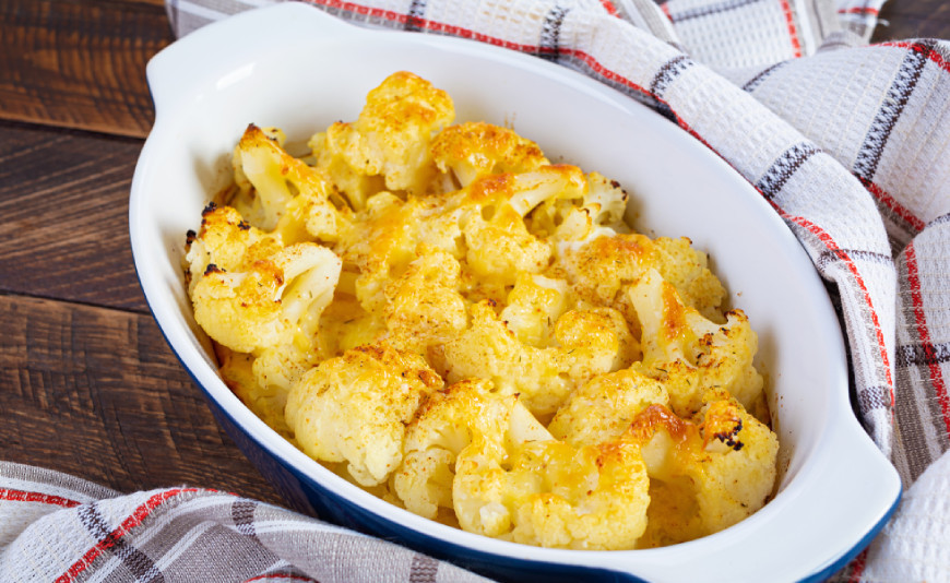 Recette Chou-fleur à la vapeur de bière blanche gratiné au Maroilles